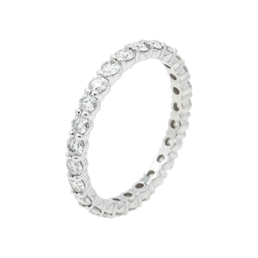 14k White Gold Classic Lab Diamond Wedding Ring Band 1.07 Ctw