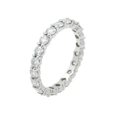 14k White Gold Classic Lab Diamond Wedding Ring Band 1.35 Ctw