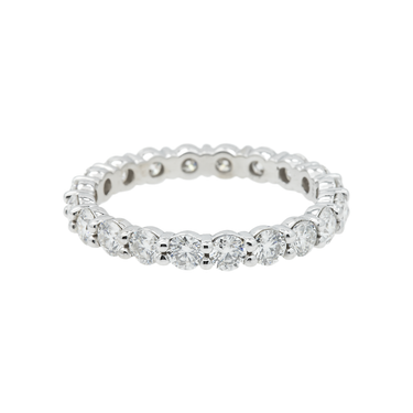 14k White Gold Classic Lab Diamond Wedding Ring Band 1.35 Ctw