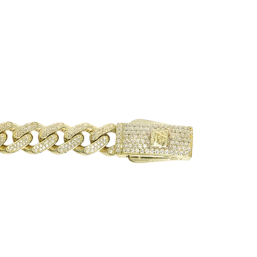 Yellow / 20 10k Gold CZ Cuban Chain 15 Ctw 13mm