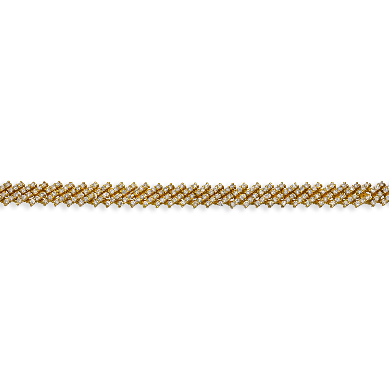 14k Gold Diamond Cuban Chain 3.62 Ctw 7mm
