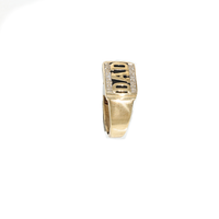 Thumbnail for White Gold / 4 10K Dad Yellow Gold Mens Diamond Pinky Ring .30 Ctw
