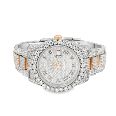 Diamond 36mm Date Just Oyster Band Two Tone Rose Gold and Stainless Steel 26.85 ctw