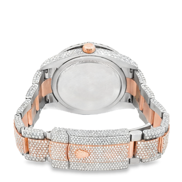 Diamond 36mm Date Just Oyster Band Two Tone Rose Gold and Stainless Steel 26.85 ctw