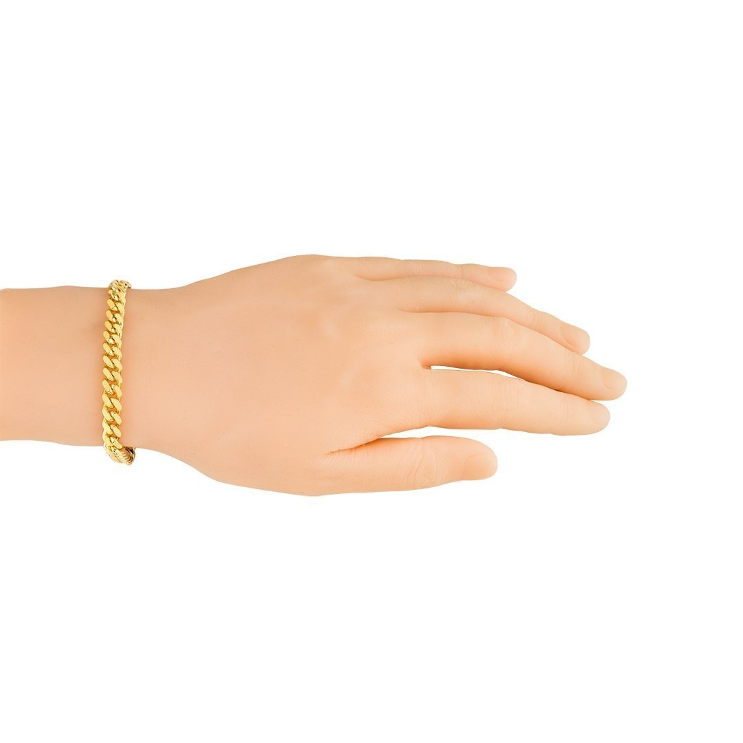 10k Yellow Gold Cuban Link Bracelet 6 mm