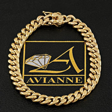 10k Yellow Gold Miami Cuban Link Bracelet 7.5 mm