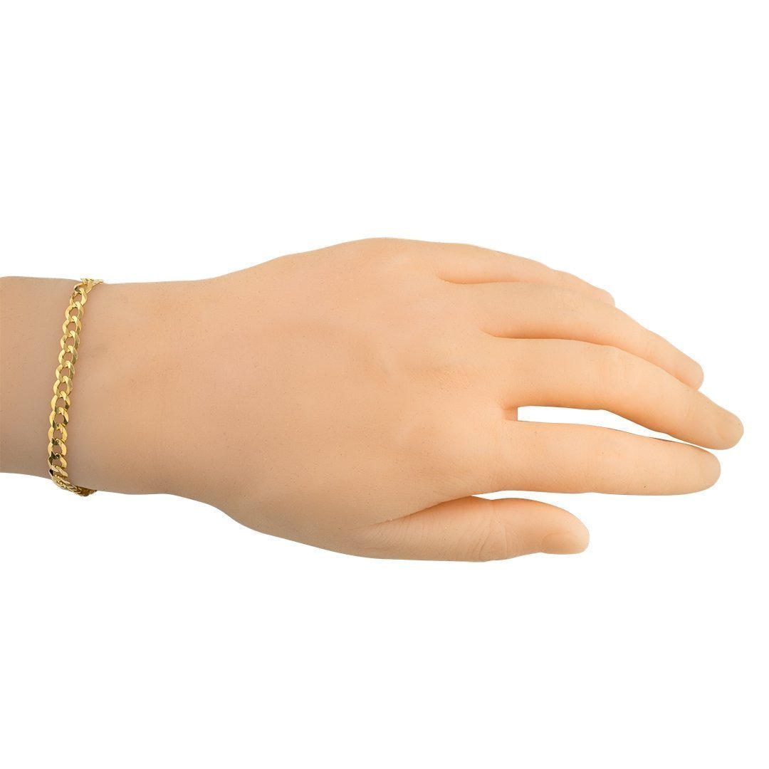14k Yellow Gold Curb Link Bracelet 5.5 mm