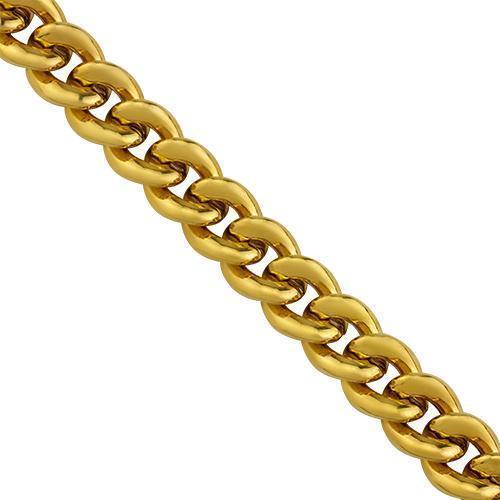 14k Yellow Gold Hollow Cuban Link Bracelet