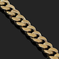 Thumbnail for 14K Yellow Solid Gold Mens Cuban Bracelet 10 mm