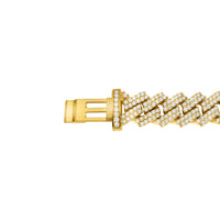 Thumbnail for Diamond Cuban Bracelet in 14k Yellow Gold 17.67 Ctw