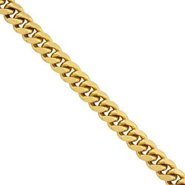 Mens Cuban Bracelet 6 mm 14K Yellow Solid Gold
