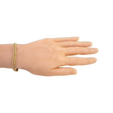Mens Cuban Bracelet 6 mm 14K Yellow Solid Gold