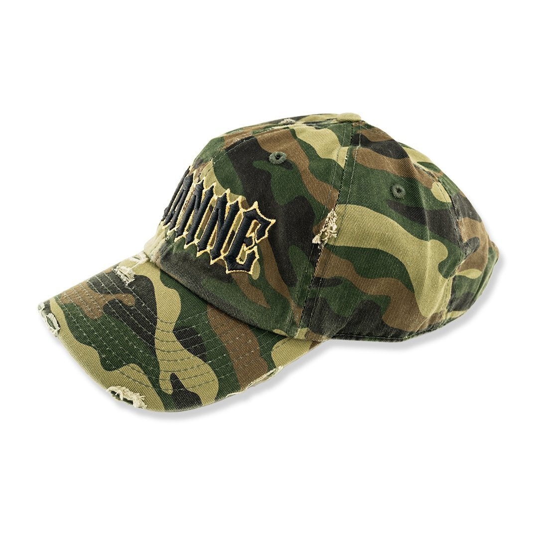 Avianne Green Camouflage Distressed Cap