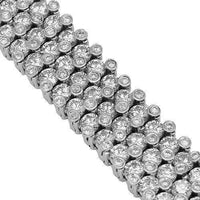 Thumbnail for 14K Solid White Gold Mens Diamond Bracelet 31.00 Ctw