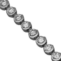 Thumbnail for 14K Solid White Gold Womens Diamond Tennis Bracelet 3.50 Ctw