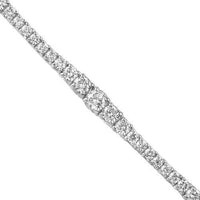 Thumbnail for 14K White Solid Gold Womens Diamond Bracelet 3.75 Ctw