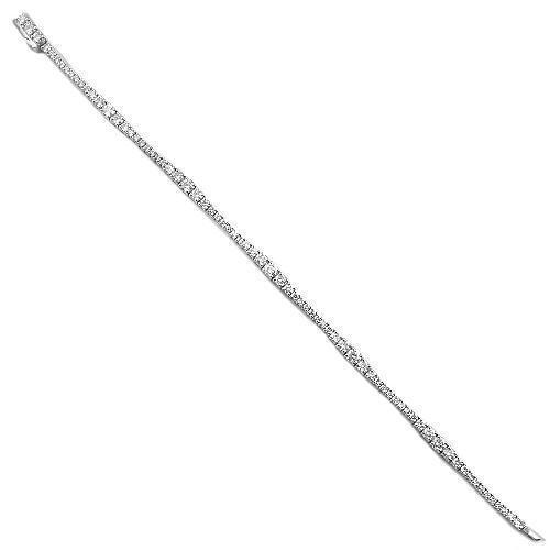14K White Solid Gold Womens Diamond Bracelet 3.75 Ctw