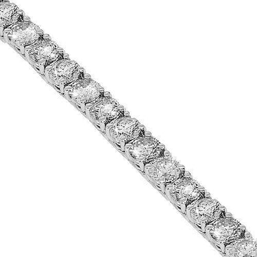 14K White Solid Gold Womens Diamond Tennis Bracelet 15.03 Ctw
