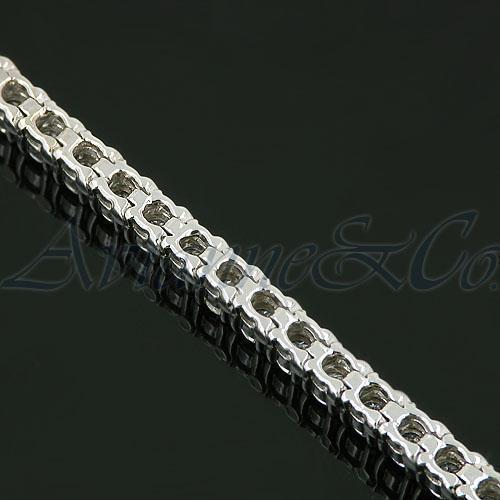 14K White Solid Gold Womens Diamond Tennis Bracelet 4.85 Ctw