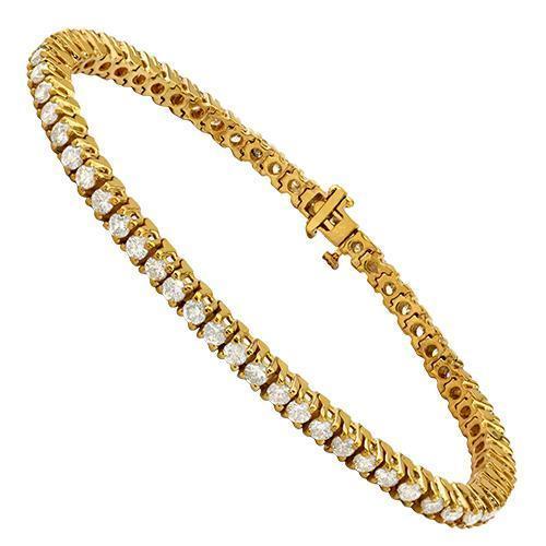 Diamond Tennis Bracelet in 14k Yellow Gold 7.77 Ctw