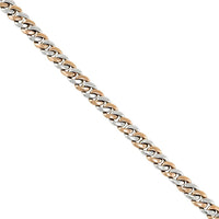 Thumbnail for 14K Two Tone Gold Diamond Cuban Chain 15 Ctw 24 Inches 9 mm