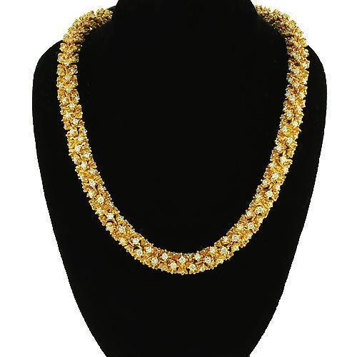 14K Yellow Gold Mens Custom Made Diamond Chain 43.00 Ctw