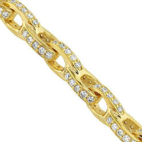 Thumbnail for 14K Yellow Gold Mens Diamond Custom Made Chain 22.00 Ctw