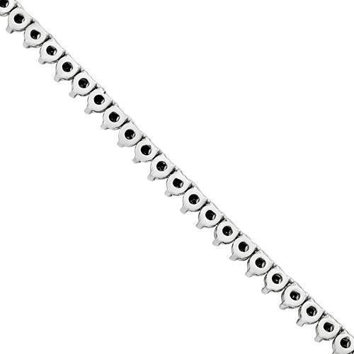 Black Diamond Tennis Chain in 10k White Gold 24 inches 17.5 Ctw 4 mm