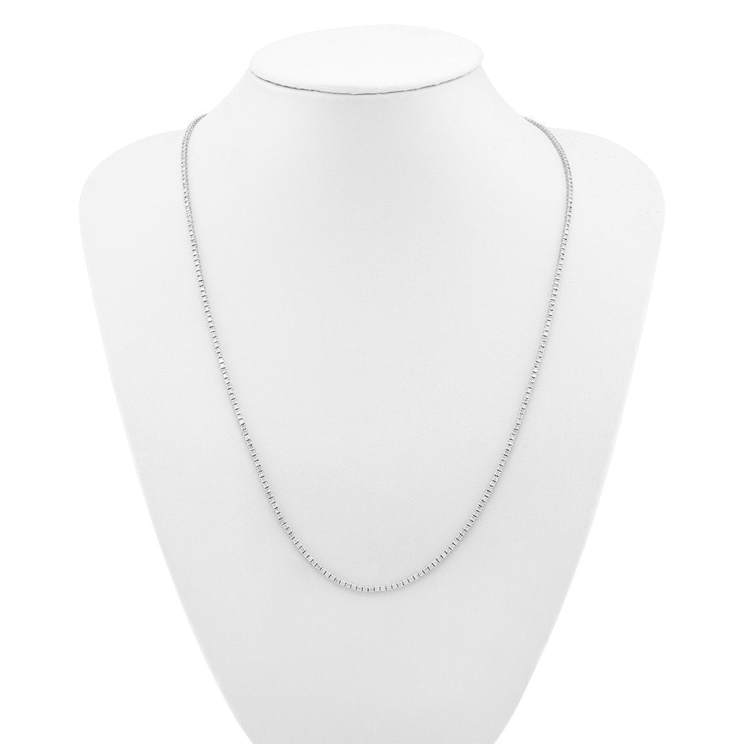 Diamond Tennis Chain in 10k White Gold 22 Inches 2 mm 5.40 Ctw