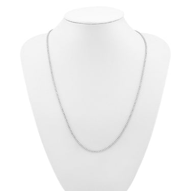 Diamond Tennis Chain in 10k White Gold 22 Inches 2 mm 5.40 Ctw