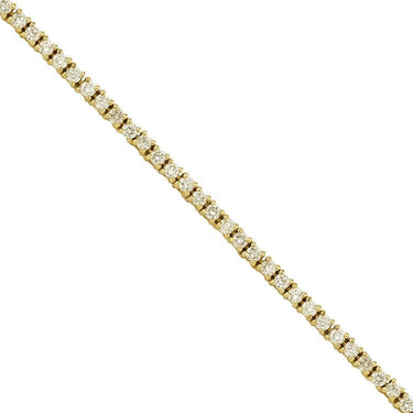 Diamond Tennis Chain in 10k White Gold 22 Inches 2 mm 5.40 Ctw