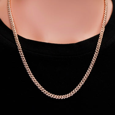14K Gold Diamond Cuban Link Chain 20