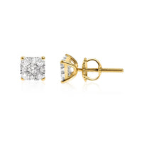 Thumbnail for yellow 14K YELLOW SOLID GOLD DIAMOND STUD EARRINGS 0.35 CTW