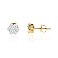 Thumbnail for yellow Diamond Flower Set Earring