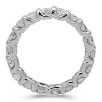 Thumbnail for 14K Solid White Gold Womens Diamond Eternity Ring Band 2.75 Ctw