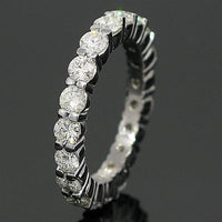 Thumbnail for 14K White Solid Gold Womens Diamond Eternity Ring Band 2.31 Ctw