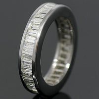 Thumbnail for 14K White Solid Gold Womens Diamond Eternity Ring Band 2.93 Ctw