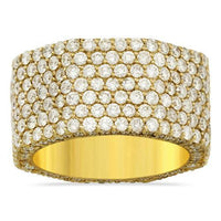 Thumbnail for Diamond Pave Eternity Ring in 14k Yellow Gold 3.75 Ctw
