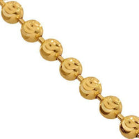 Thumbnail for 10K Yellow Gold Mens Ball Bead Moon Chain 3 mm