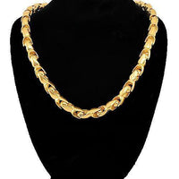 Thumbnail for 10K Yellow Gold Mens Fancy Chain 7 mm