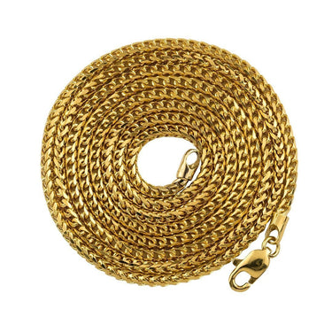 10K Yellow Gold Mens Franco Chain 2 mm