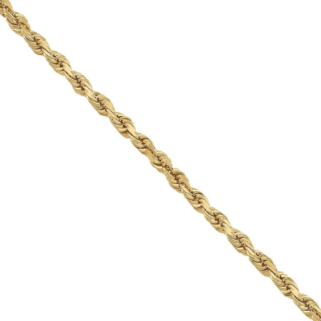 10K Yellow Gold Rope Chain 3 mm
