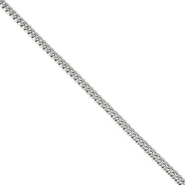 14K White Gold Mens Cuban Link Chain 5 mm
