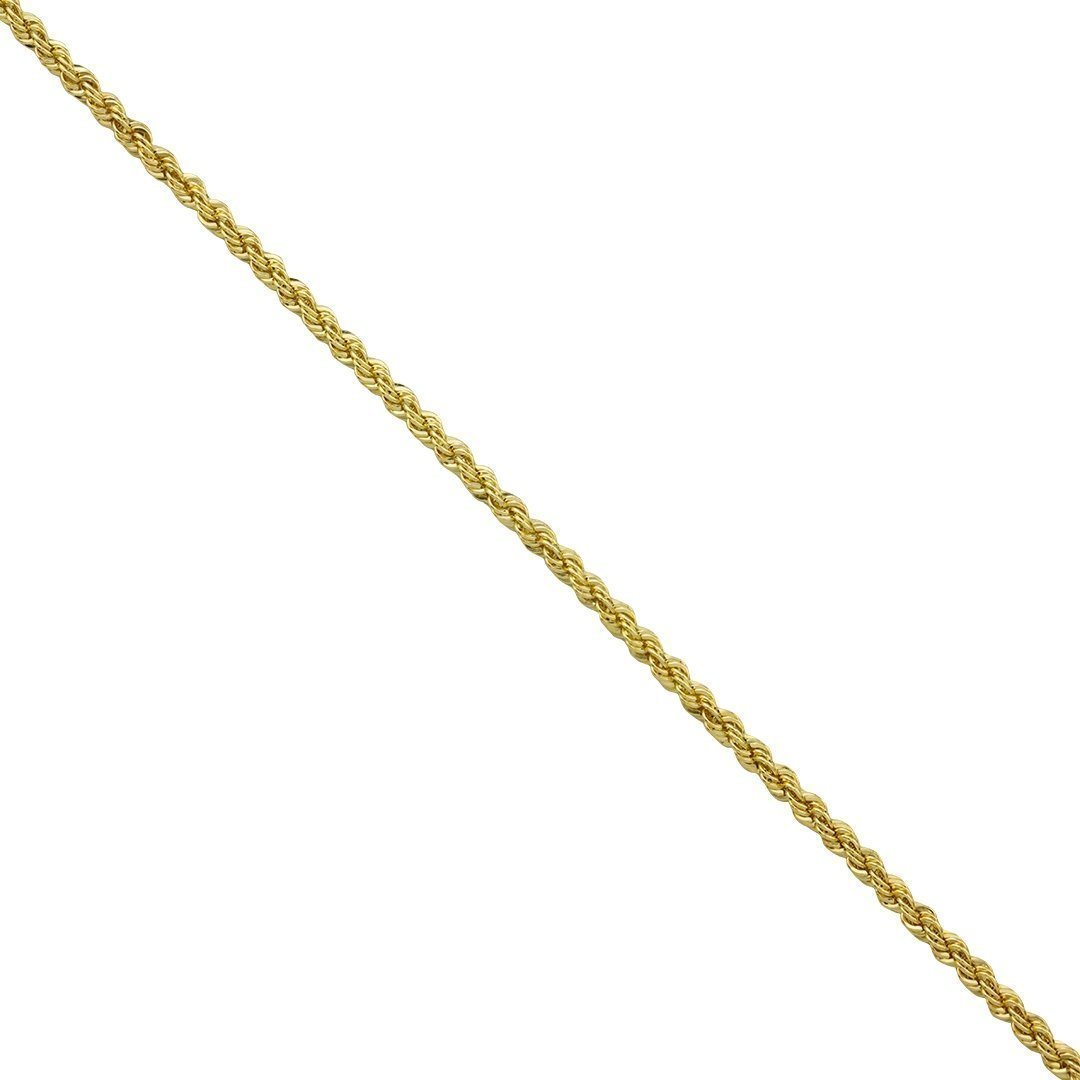 14k Yellow Gold Hollow Rope Chain 3 mm
