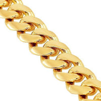 Thumbnail for 14K Yellow Gold Mens Cuban Link Chain 11 mm
