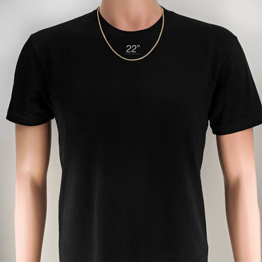 14k Yellow Solid Gold Cuban Link Chain 2.5 mm