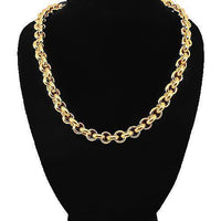Thumbnail for 18K Solid Yellow Gold Mens Cable Link Chain 7 mm