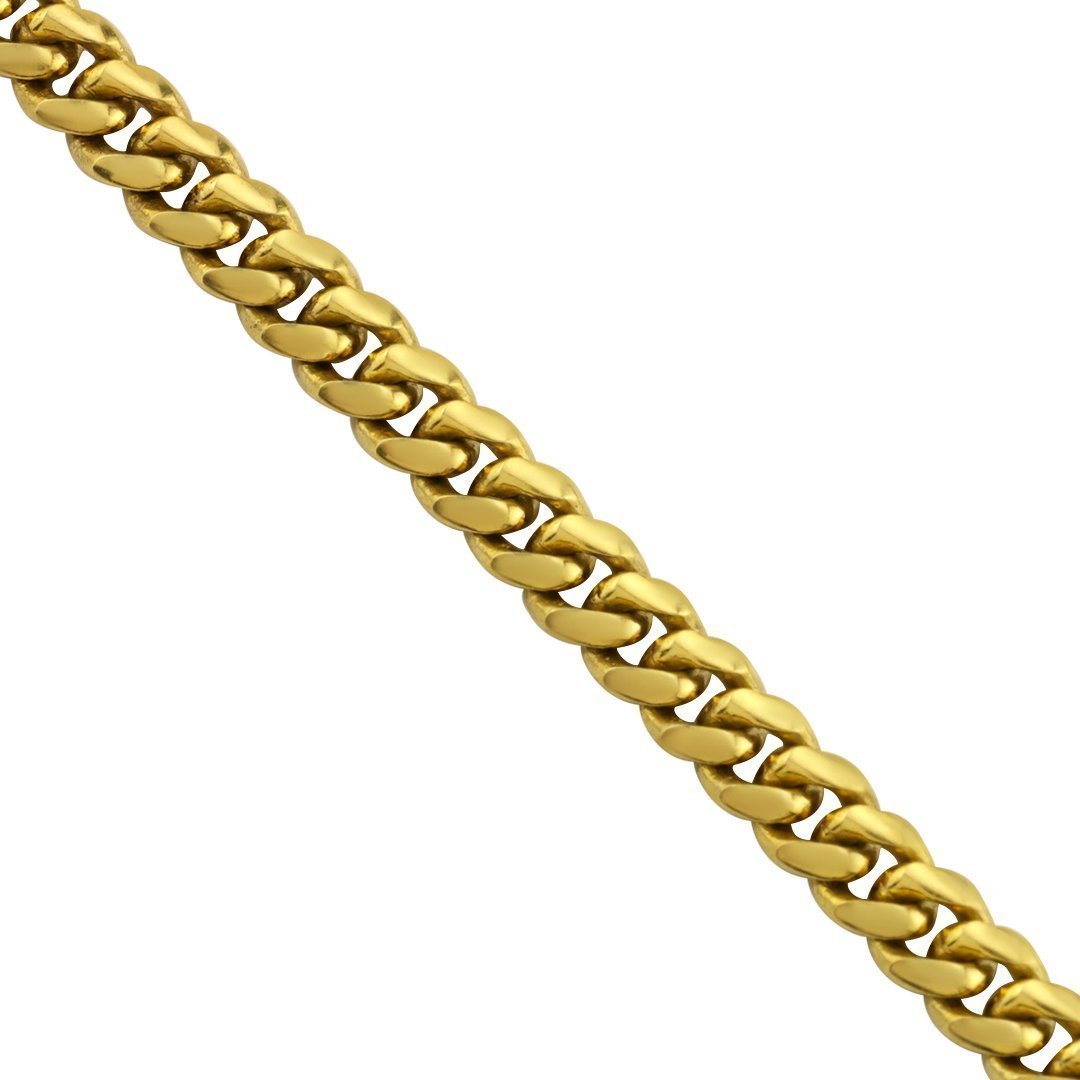 18k Yellow Gold Cuban Link Chain 4.5 mm