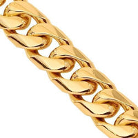 Thumbnail for 18K Yellow Solid Gold Cuban Chain 4 mm