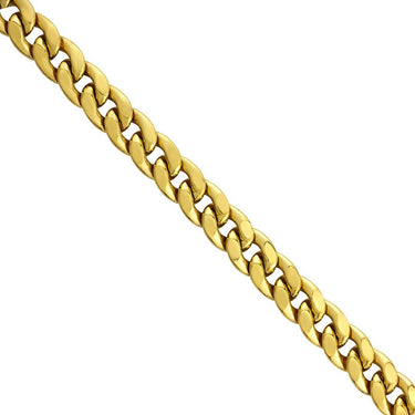 Mens Hollow Cuban Link Chain in 10k Gold 34 inches